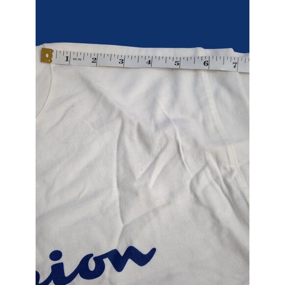 Champion Mens Medium 38-40  Royal White Script Logo Classic Jersey  T-Shirt  NWT - Picture 7 of 8